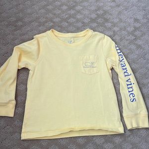 Vineyard Vines Toddler Light Yellow with Blue logo Long-Sleeve T-Shirt